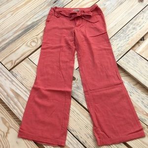 Cute && Comfy Coral Linen Pants [size S]